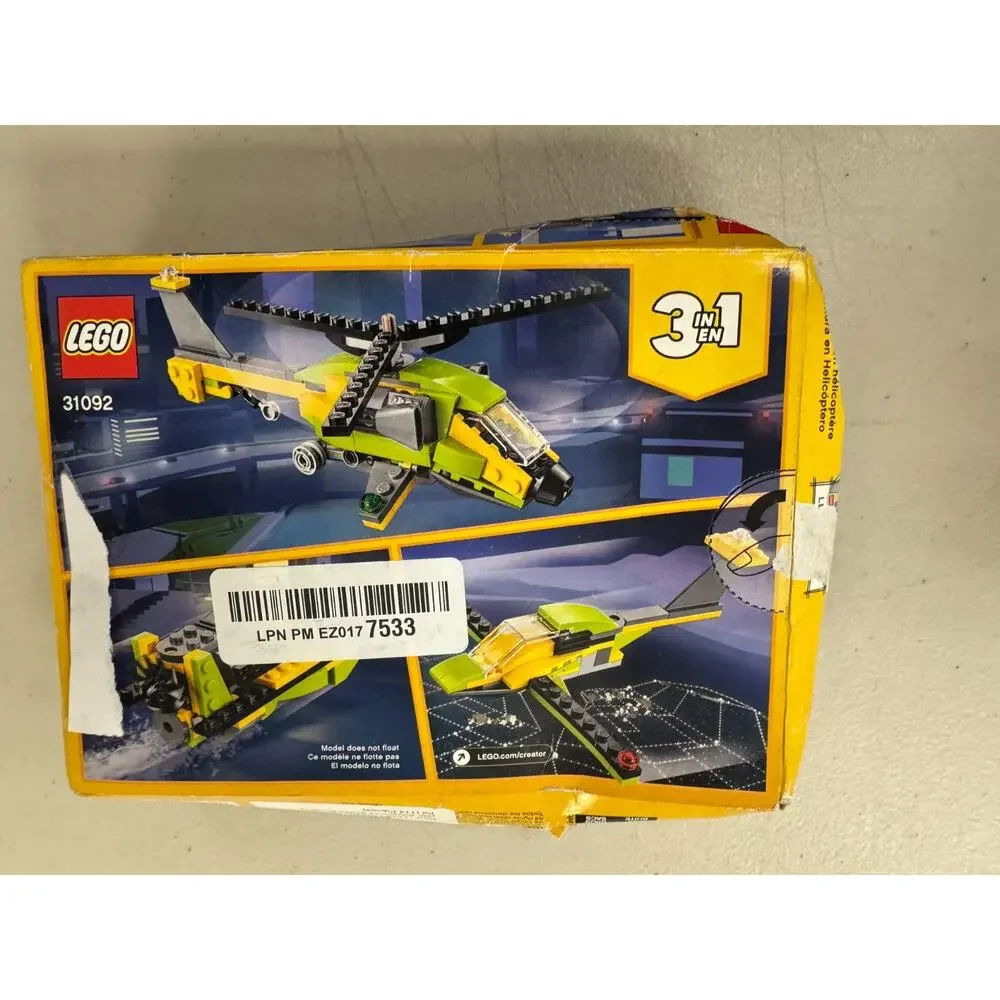 LEGO CREATOR: Helicopter Adventure (31092) 114 Pcs New Sealed Damaged Box